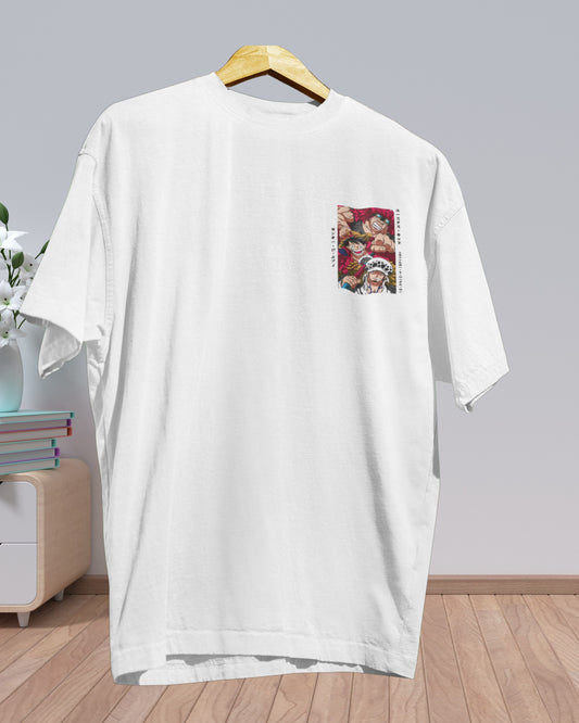 Anime Graphic Oversized T-Shirt – Classic White Edition