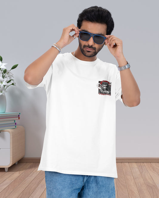 E-11 Premium Anime Back Print Oversized T-Shirt for Men