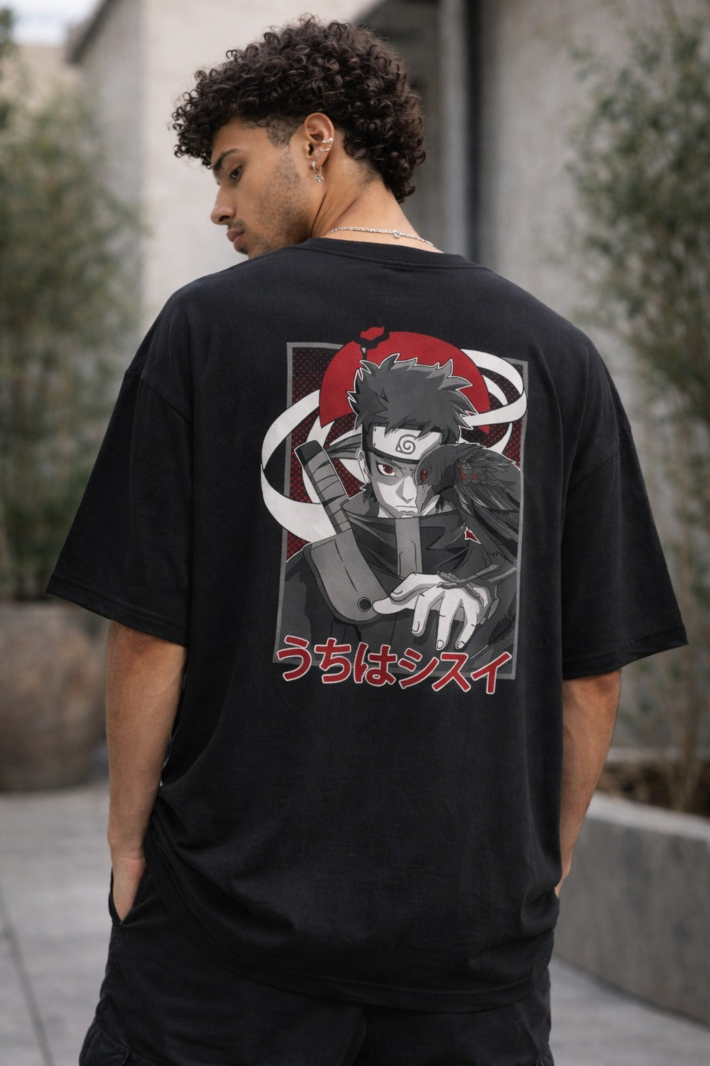 Anime Shadow Warrior Oversized Black T-Shirt
