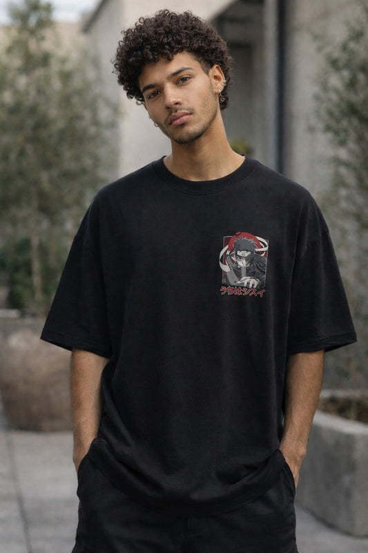 Anime Shadow Warrior Oversized Black T-Shirt